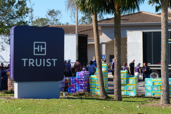 image of truist sign and donations