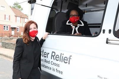 Truist Foundation President Lynette Bell and Greater Carolinas Regional Executive Allison Taylor discuss the role of Red Cross Emergency Response Vehicles in providing support to communities affected by disasters.